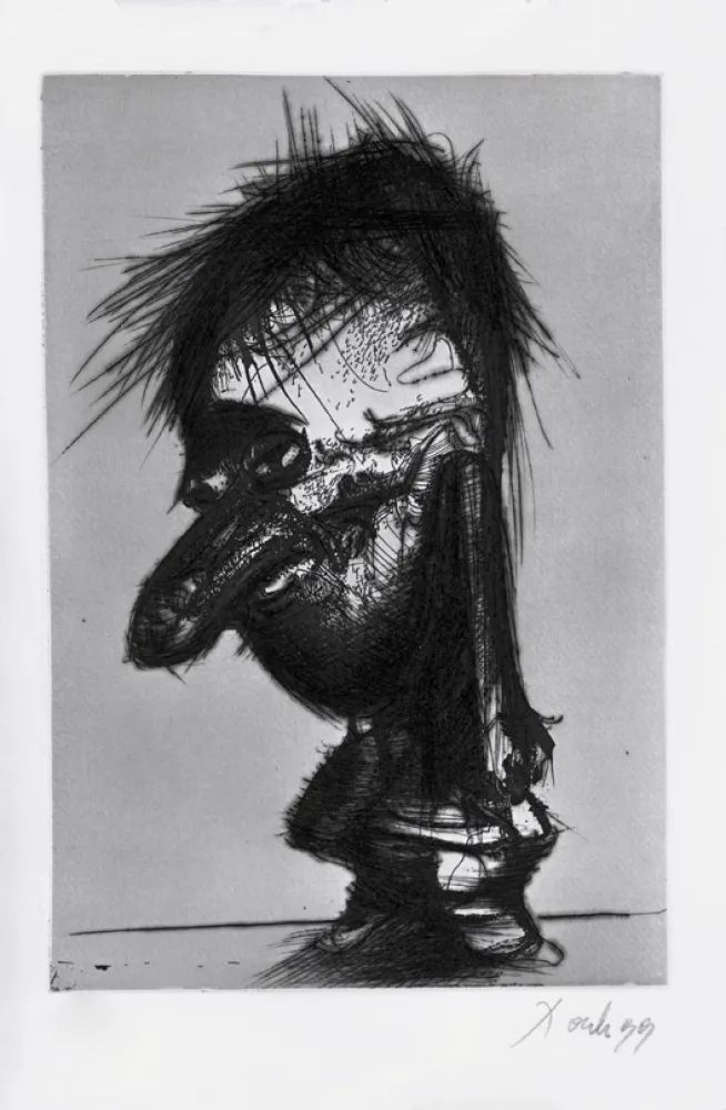 Ets En Aquatint Dado - Autoportrait