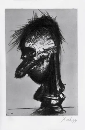 Ets En Aquatint Dado - Autoportrait