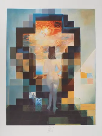 Lithografie Dali - Abraham Lincoln : Gala regardant la mer Méditerranée