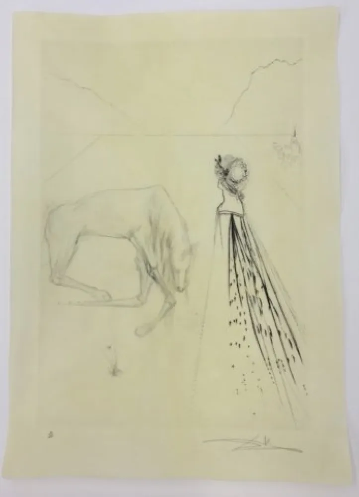 Ets Dali - Alexandre le regarde avec des yeux courrouces et le chevel s' agenouilla