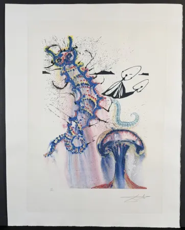 Gravure Dali - Alice in Wonderland Advice from a Caterpillar