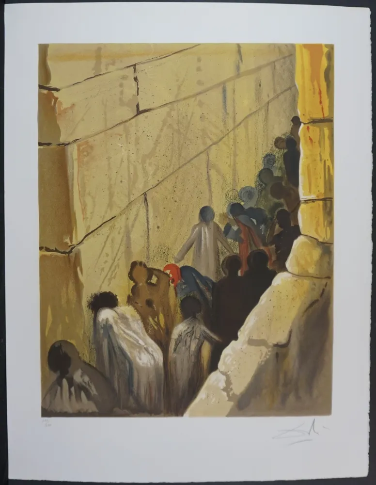 Lithografie Dali - Aliyah The Wailing Wall