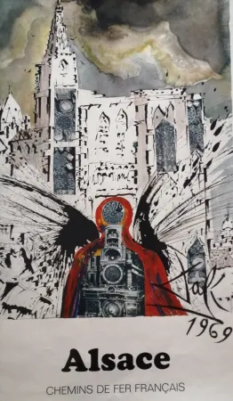 Poster Dali - Alsace - Chemins de Fer français