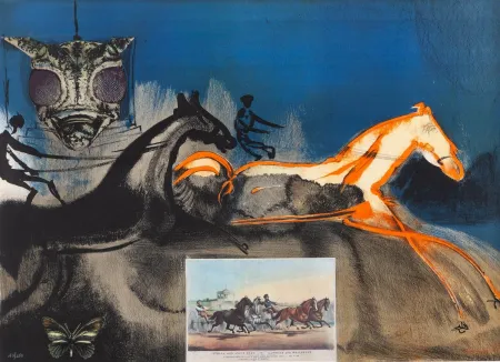 Lithografie Dali - Amercian Trotting Horses, no. 2