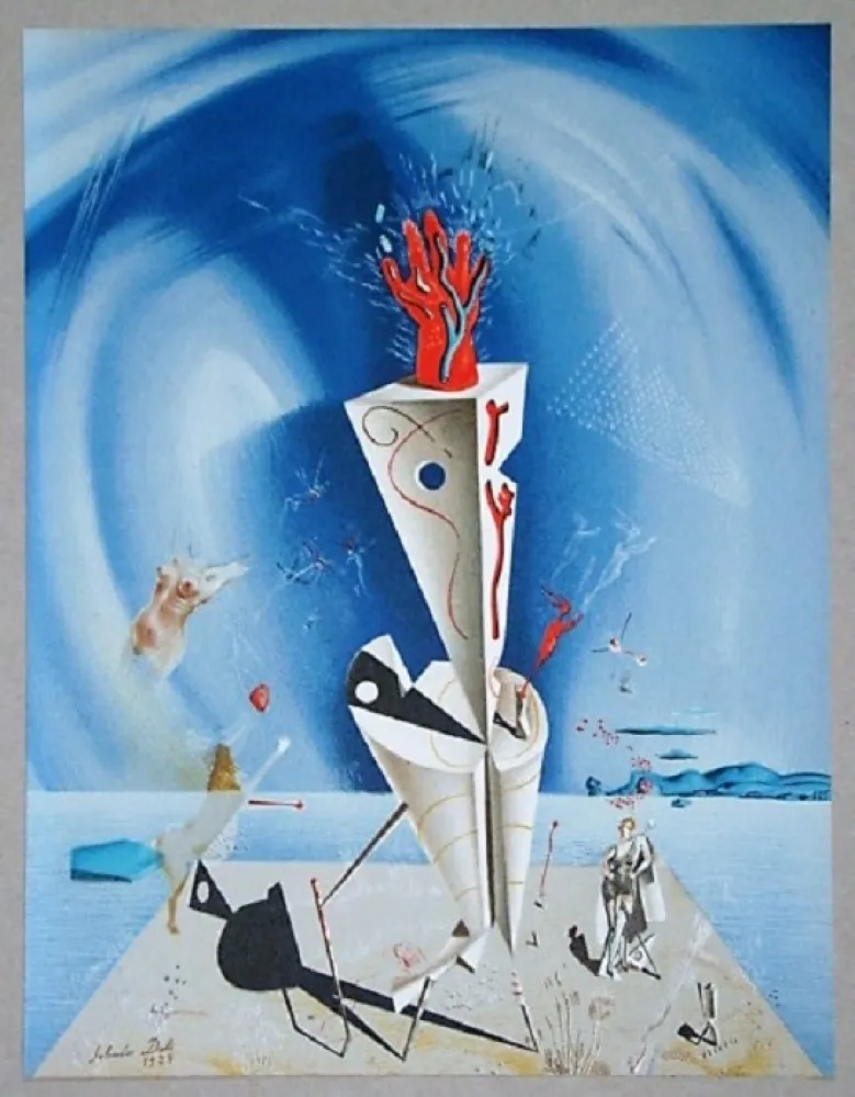 Lithografie Dali - Appareil et main