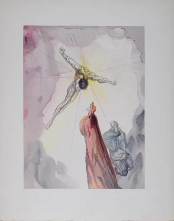 Lithografie Dali - Apparition du Christ