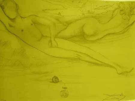 Lithografie Dali - At The Beach