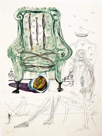 Lithografie Dali - Breathing Pneumatic Chair