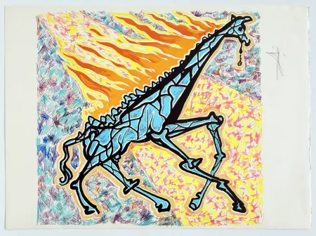 Lithografie Dali - Burning Giraffe