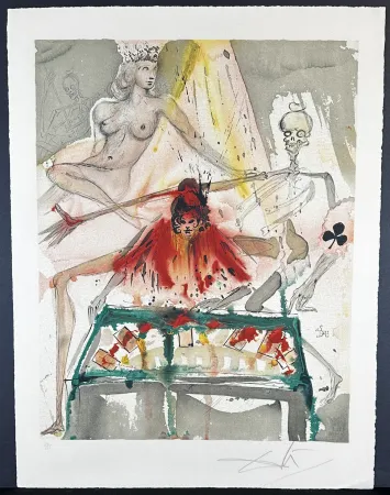 Lithografie Dali - Carmen The Cards Spell Death to Carmen 