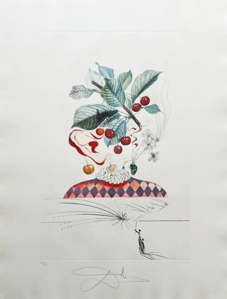Lithografie Dali - Cérises Pierrot (Pierrot Cherries)