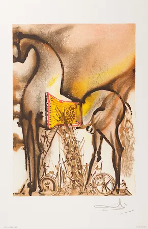 Lithografie Dali - Cheval de Troie (Trojan Horse)