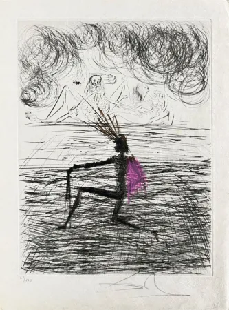 Ets Dali - Chevalier à genou