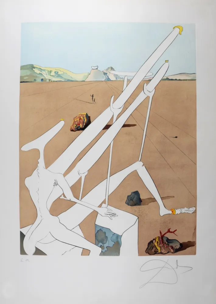 Droge Naald Dali - Dali martien muni d'un double microscope holo-électronique