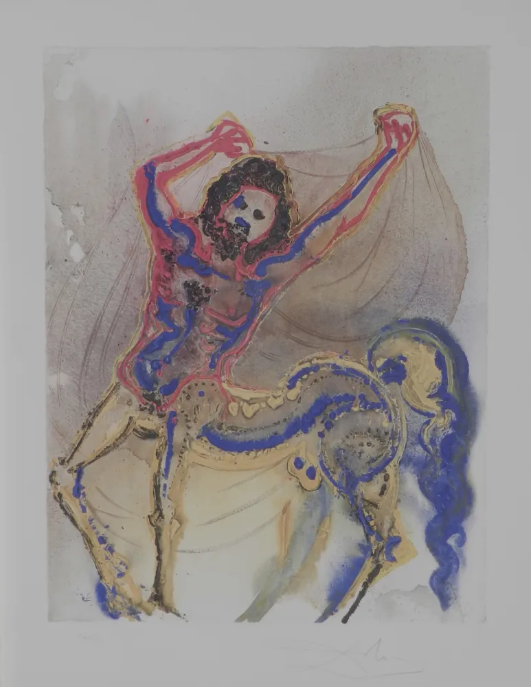 Lithografie Dali - Dalinean Horses The Centaur of Crete