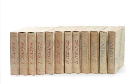 Geïllustreerd Boek Dali - Dante : LA DIVINE COMÉDIE. 12 volumes. 100 planches couleurs + suite couleurs + suite gravée + décompositions des couleurs (1959-1963)