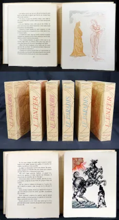 Geïllustreerd Boek Dali - Dante : LA DIVINE COMÉDIE. 6 volumes. 100 planches couleurs (1959-1963).