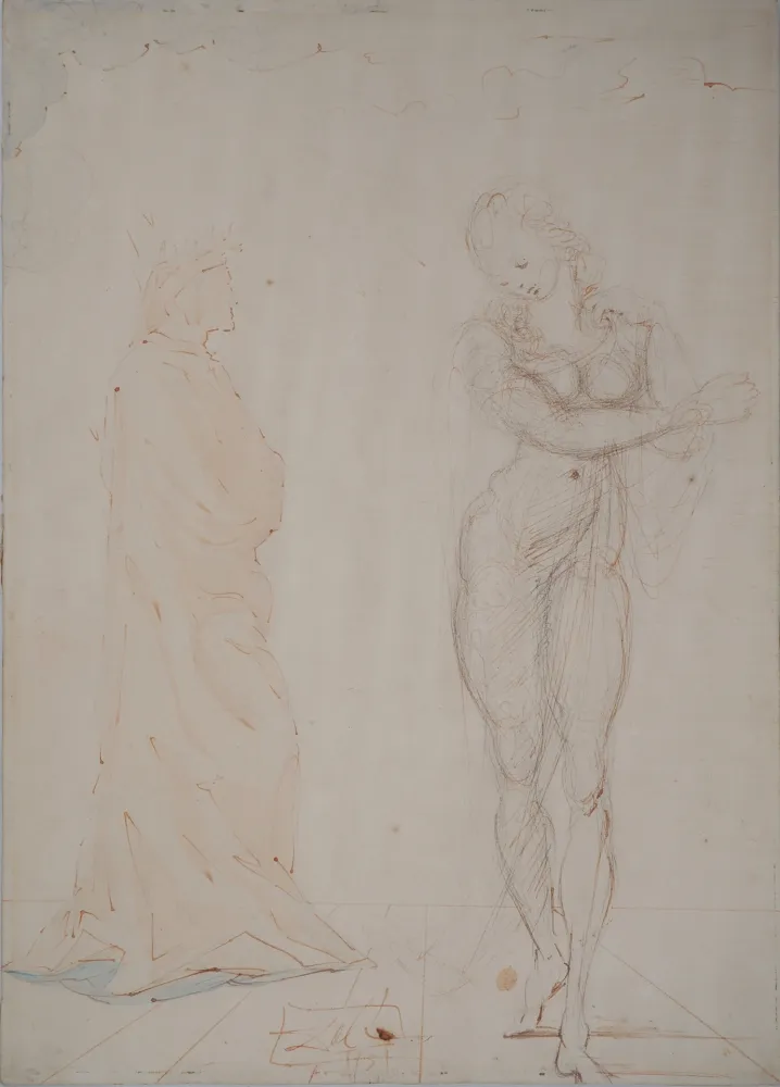 Geen Techniek Dali - Divine Comédie : Dante et Béatrice