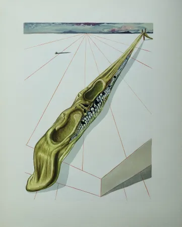 Houtsnede Dali - Divine Comédie, Enfer 14, Les blasphémateurs