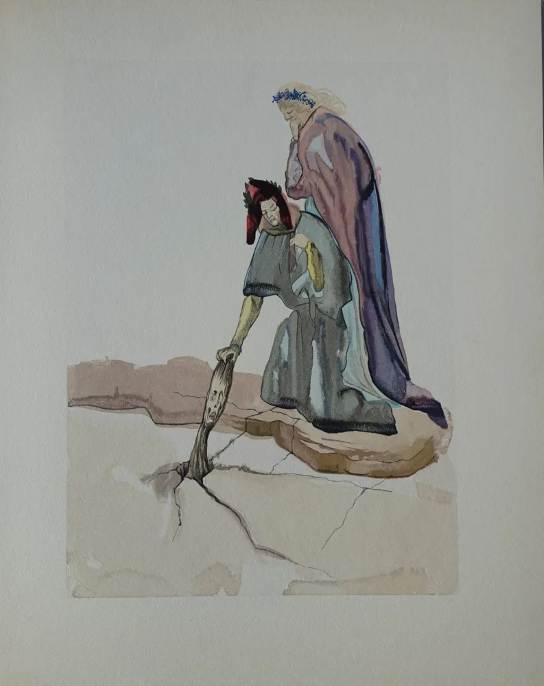 Houtsnede Dali - Divine Comédie, Enfer 32, Les traitres envers leur patrie