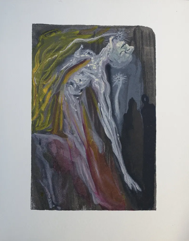 Houtsnede Dali - Divine Comédie, Enfer 9, Les furies