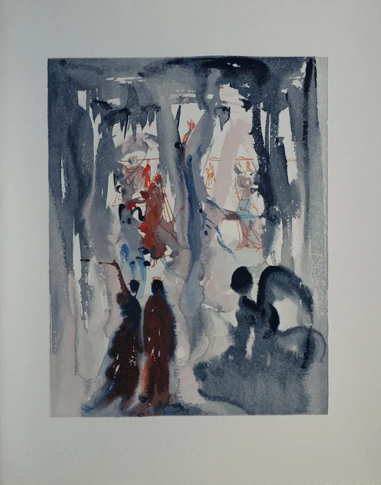 Houtsnede Dali - Divine Comédie, Paradis 13, Ainsi fut créé la Terre