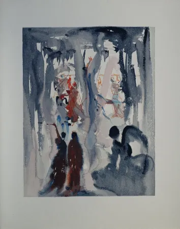 Houtsnede Dali - Divine Comédie, Paradis 13, Ainsi fut créé la Terre