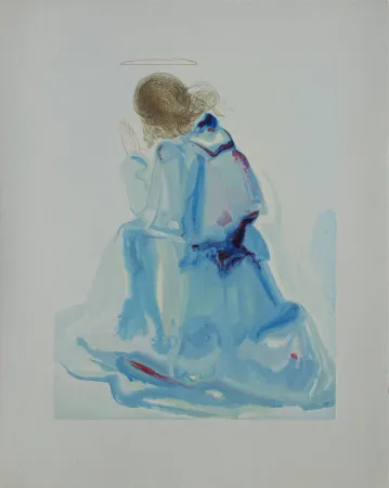 Houtsnede Dali - Divine Comédie, Paradis 2, L'ange