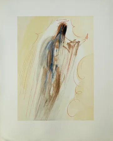 Houtsnede Dali - Divine Comédie, Paradis 29, La création des anges