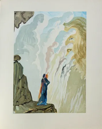 Houtsnede Dali - Divine Comédie, Purgatoire 12, La beauté des sculptures