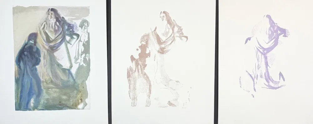 Houtsnede Dali - Divine Comedy Heaven Canto 27 Decomposition (3 Pieces)