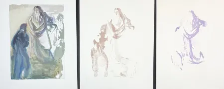 Houtsnede Dali - Divine Comedy Heaven Canto 27 Decomposition (3 Pieces)