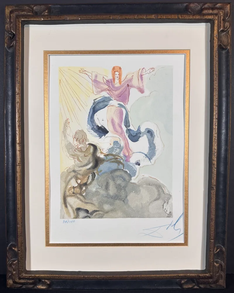 Houtsnede Dali - Divine Comedy Heaven Canto 3