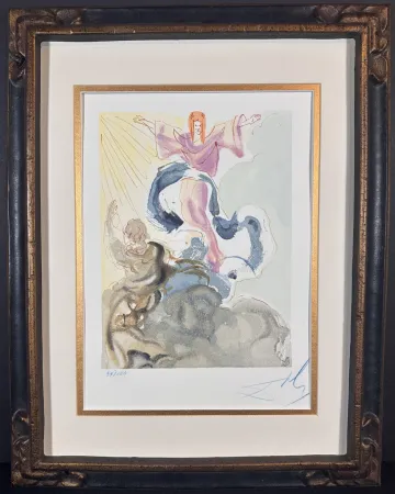 Houtsnede Dali - Divine Comedy Heaven Canto 3