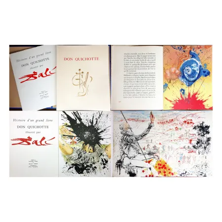 Geïllustreerd Boek Dali - DON QUICHOTTE DE LA MANCHE (Cervantès). Ex. avec la rare planche supplémentaire (J. Foret 1957).