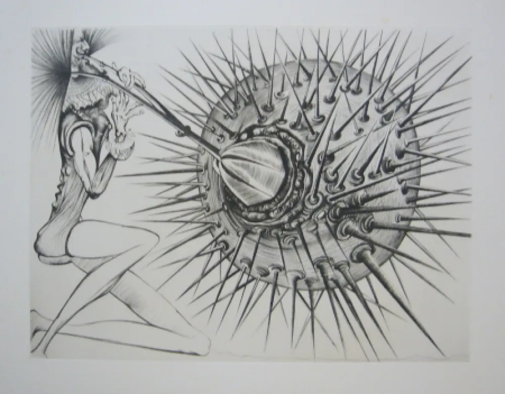 Ets En Aquatint Dali - Don Quichotte et l'oursin