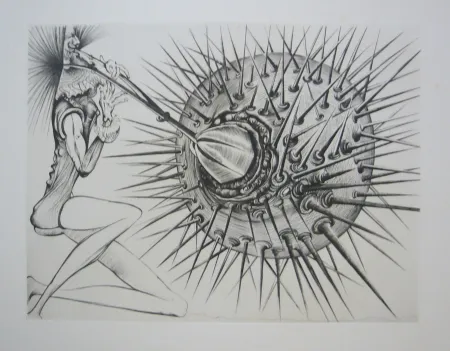 Ets En Aquatint Dali - Don Quichotte et l'oursin