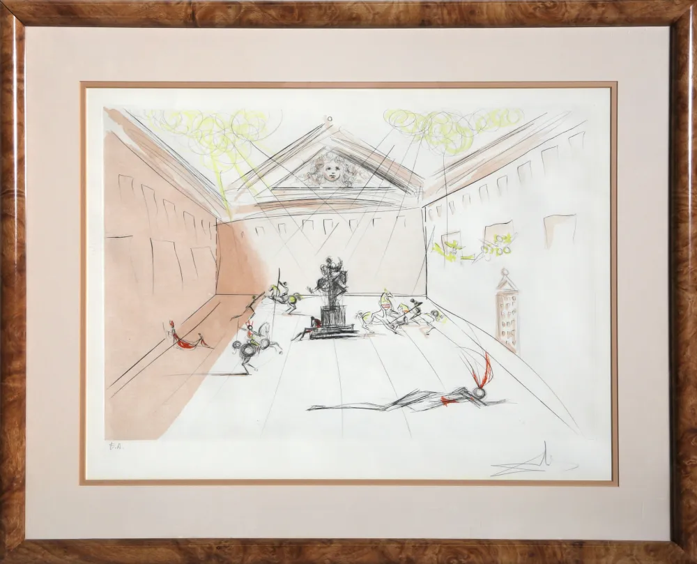 Gravure Dali - Duel in the Sun (Cavaliers en Tournoi)