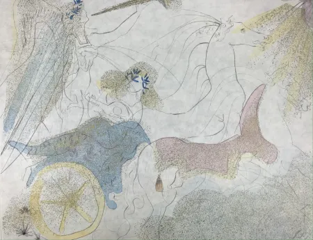 Ets En Aquatint Dali - Euterpe ( from ''Le Muses'' portfolio )