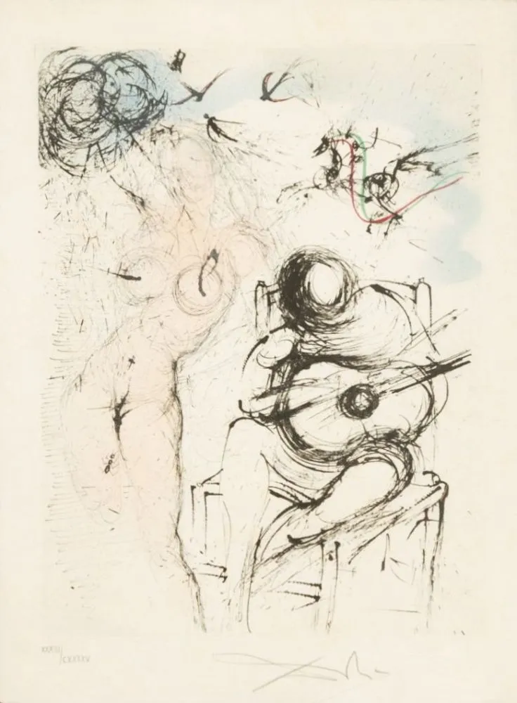 Ets Dali - Femme à la guitare