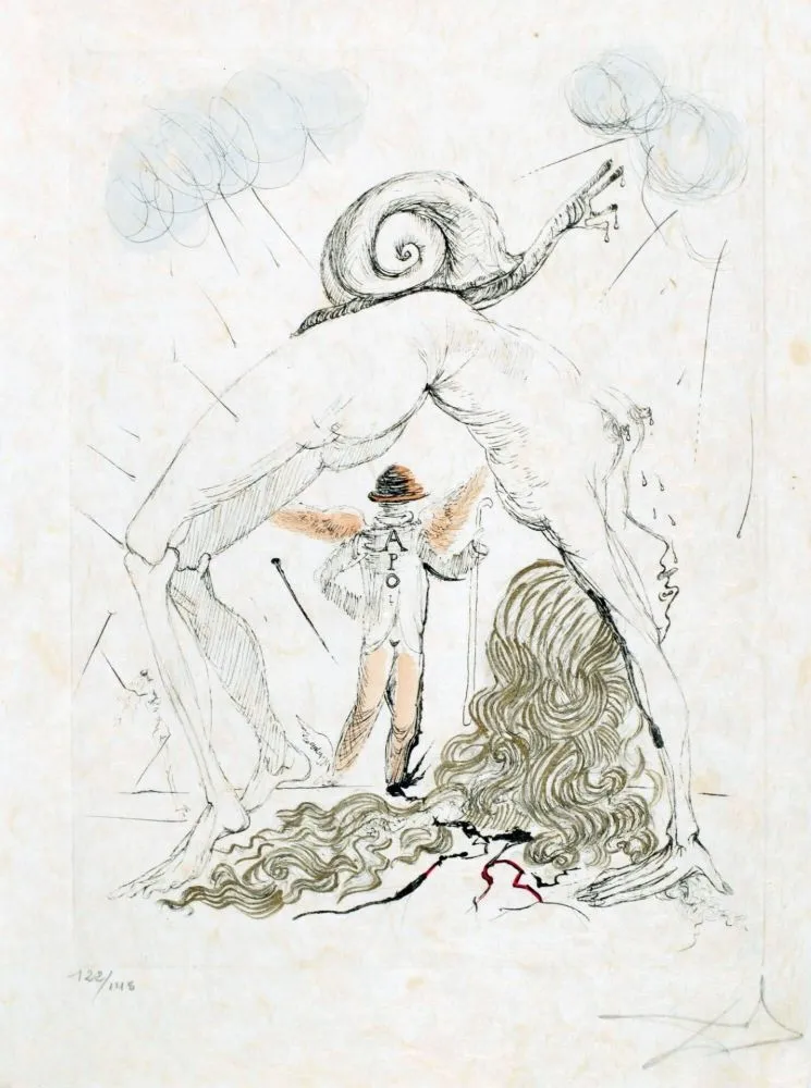 Ets Dali - Femme à l'escargot