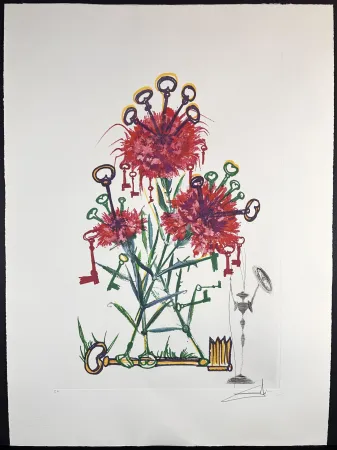 Gravure Dali - Florals Carnation Don Quixote