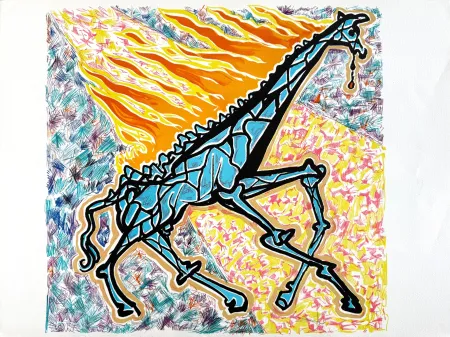 Lithografie Dali - Giraffa che brucia (Burning Giraffe)