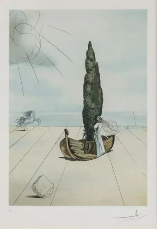 Aquatint Dali - L' apparition de ma cousine carolinetta sur la plage de rosas