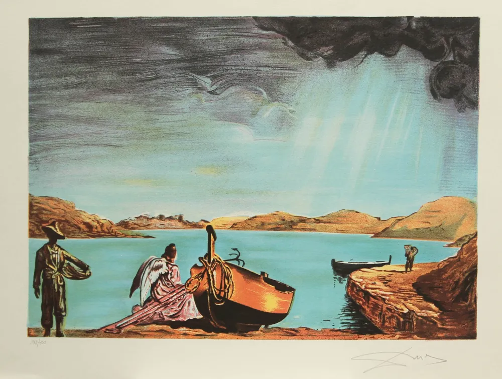Lithografie Dali - LA BARCA DI SOLA