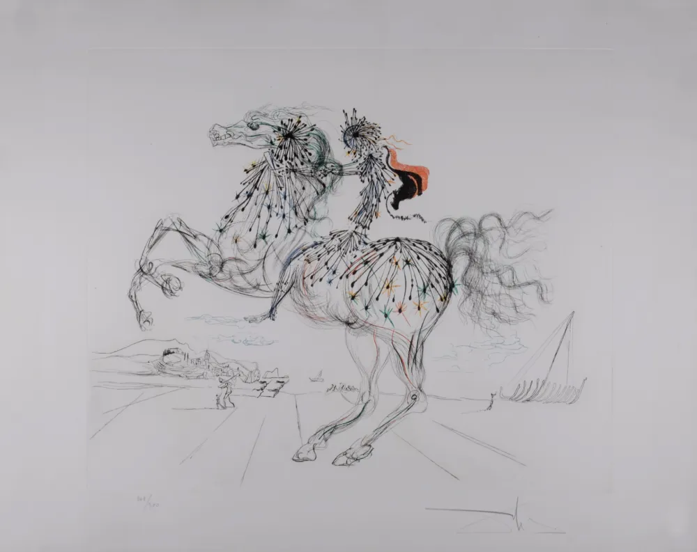 Ets En Aquatint Dali - La Chevauchée, circa 1970