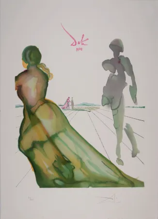 Lithografie Dali - La déesse de Cythère..., from Ovide L'art D'aimer - Hand-signed - Large size