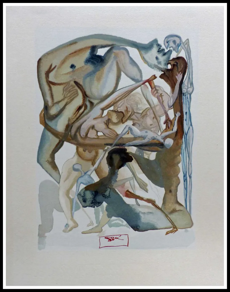 Houtsnede Dali - LA DIVINE COMEDIE