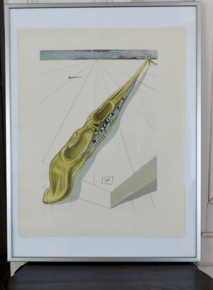 Houtsnede Dali - LA DIVINE COMEDIE - Blasphémateurs