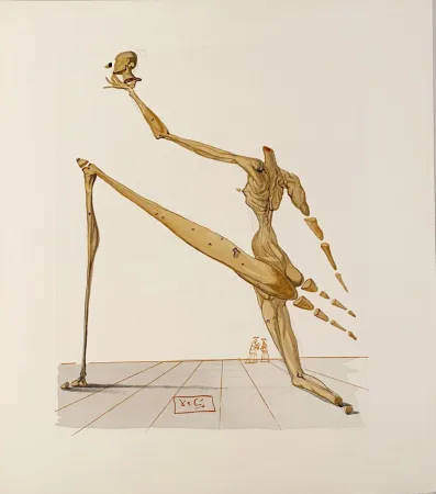 Houtsnede Dali - La Divine Comédie - Enfer 28 - Bertrand de Born